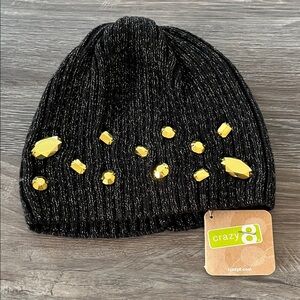 Crazy 8 Kids Beanie with Black and Gold Accents